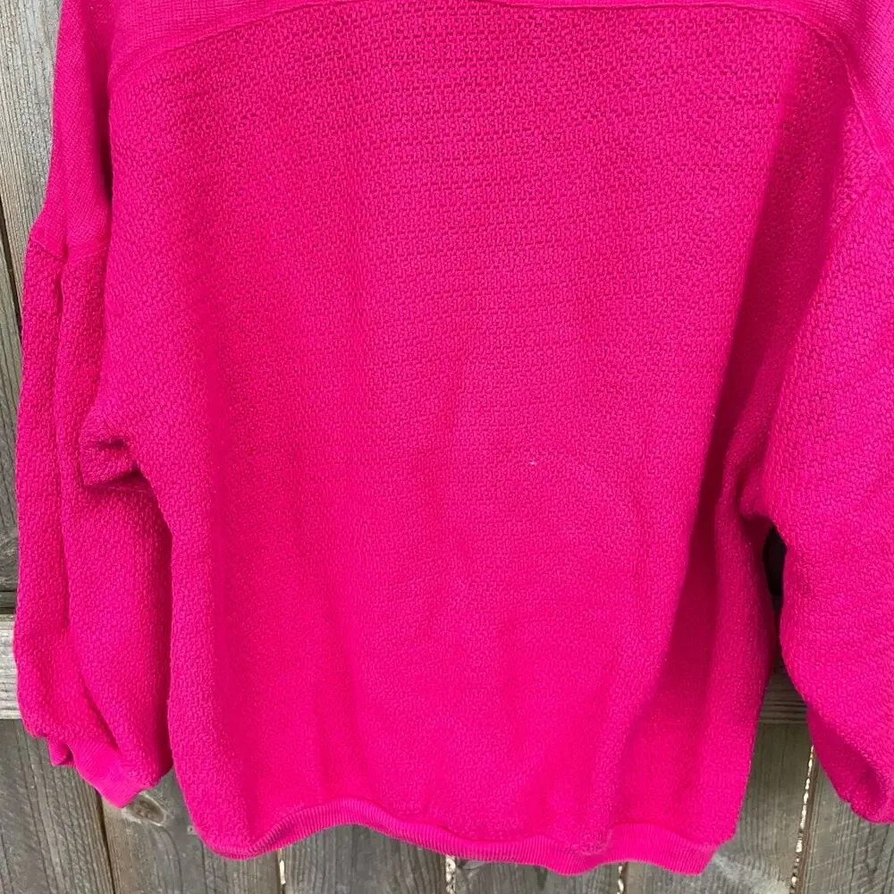 Guess Vintage Georges Marciano Knit Sweater/Sweatshirt Pink Block Letters  M